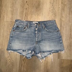 Agolde distressed denim shorts